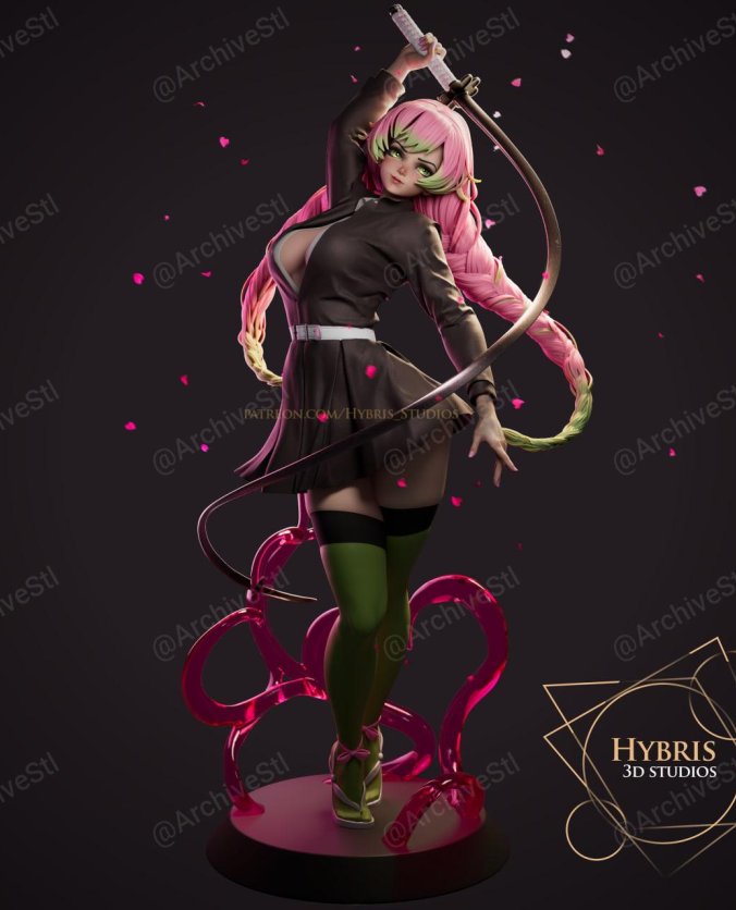 鬼灭之刃 甘露寺蜜璃(Mitsuri Kanroji) 3D打印图纸